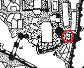 Map detail of the city of Jakalla, showing the location of the Armoury of Néku of Béy Sý